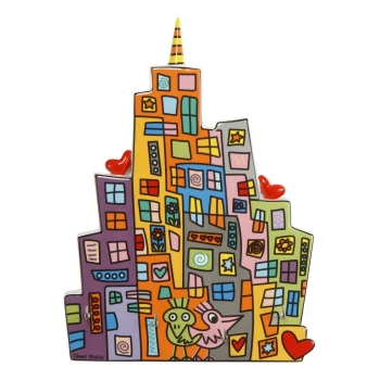 James Rizzi Birds Schlüsselbrett Bunt Goebel 26102631 Mit vier Haken
