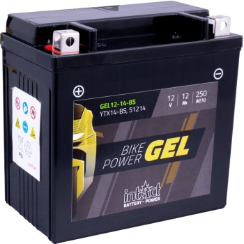 intact Bike-Power GEL 12V 12Ah YTX14-BS 51214 Gel12-14-BS YTX14-BS; HVT-08; 61.21-7705652; 0092M60180; M60180; 512014010; FTX14-BS; YTX14-4; 009725120E; 61.21-7705652; CBTX14-BS; GEL12-14-BS; ETX14-BS; xcx14-BS; SLA12-12 ; 61217723566; MG14-BS
