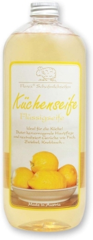 Florex Flüssigseife 9413KS Küchenseife Nachfüller Neutralisiert Gerüche wie Zwiebel Knoblauch Fisch mit Zitrone 1 Liter