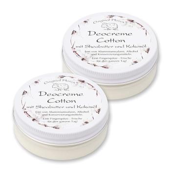 Deocreme Cotton  2x40ml Florex mit biologischer Schafmilch ohne Aluminiumsalze Alkohol Konservierungsstoffe 2*40g B1628CO
