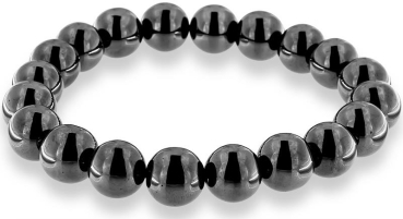 Hämatit Armband mit 10mm Hämatit Perlen auf doppelten Gummiband AR005