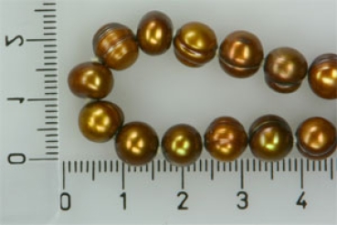 Echte Zucht-Perlenkette Kupfer/Braun UVP 299€ 160cm