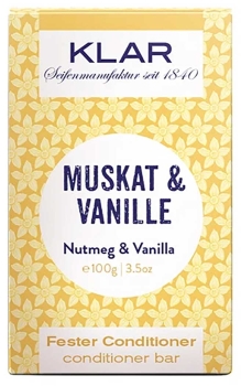 Fester Conditioner Muskat/Vanille 100g (für normales Haar), 100g, Vegan hergestellt in Deutschland 704038