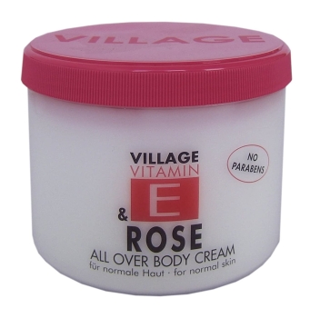 Village 9506-11 Rose Body Cream 500ml mit Vitamin E Feuchtigkeitscreme