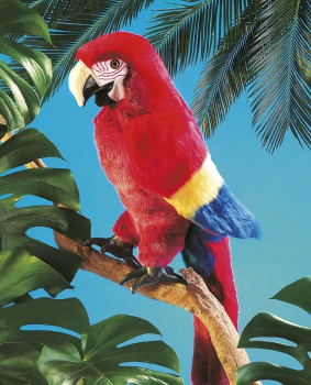 Preview: Folkmanis Scarlet Macaw Hand Puppet roter ARA plüsch