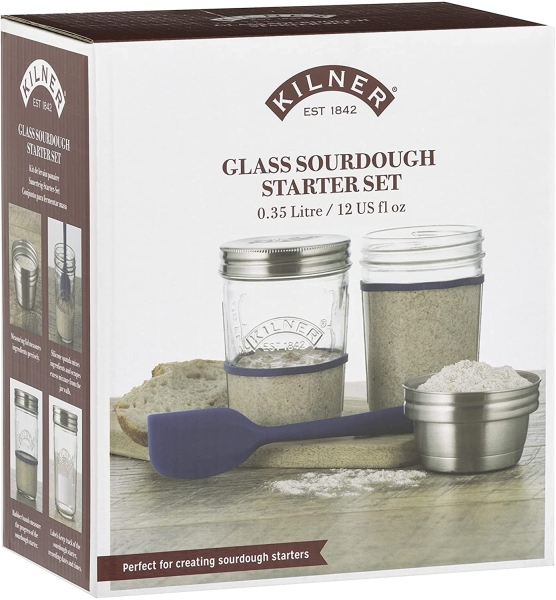 Kilner Sauerteig-Herstellungsset Glas 350 ml 0025.035 2 Gläser u. Zubehör