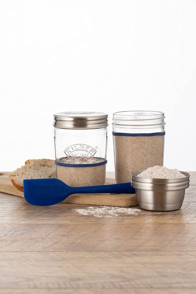 Kilner Sauerteig-Herstellungsset Glas 350 ml 0025.035 2 Gläser u. Zubehör