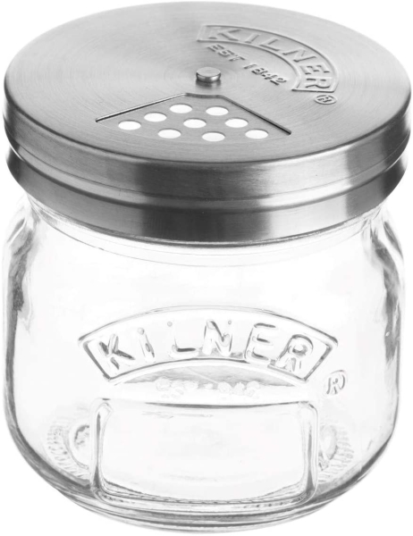 Kilner Streu-Gläschen mit Drehverschluss Streuer, Glas, Transparent, 0.25L 0025.404