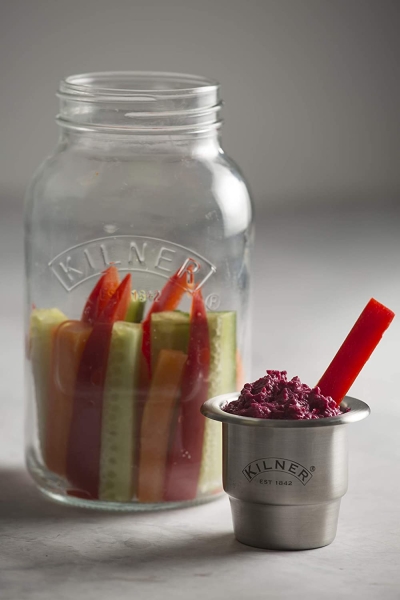 KILNER Snack To-Go-Glas - der ideale 2Go Lunchbecher für unterwegs, clever | stylisch | schadstoffrei | 0,5 Liter