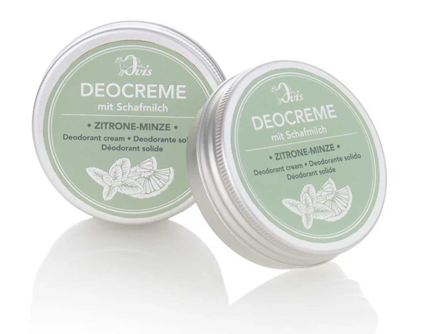 Ovis Hansen Deocreme Zitrone-Minze 30g zeo waste in Metalldose ohne Aluminium, ohne Alkohol, ohne synth. Stoffe 102282