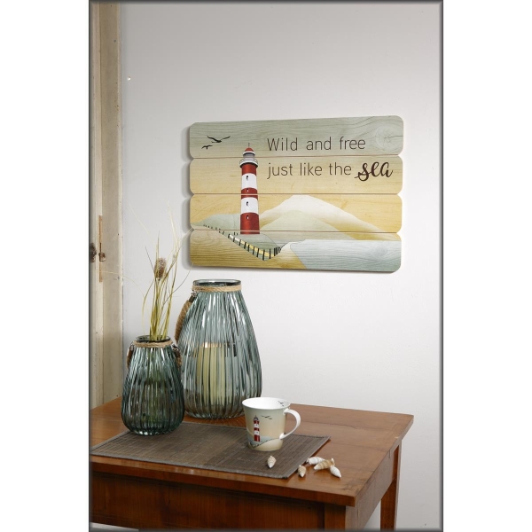 Lighthouse - Bild Bunt Scandic Home Wohnaccessoires Goebel 23101071