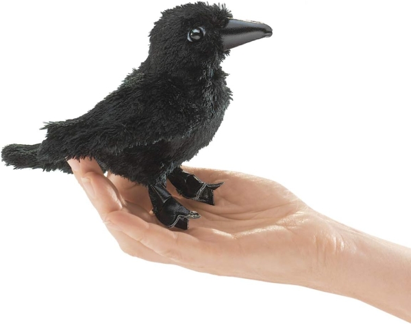 Folkmanis 2698 Mini Rabe Fingerpuppe Mini Raven