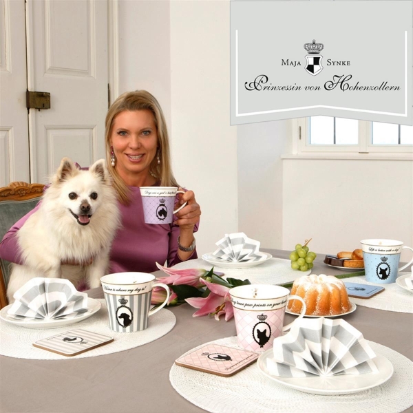 Life is better with a dog -Taschenschirm schwarz-weiß Princess Dogs Goebel 27050561