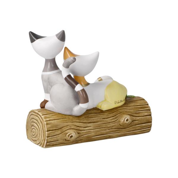 Rosina Wachtmeister - Katzenpaar auf Baumstamm Un posto in giardino Bunt Katzenwelt Goebel 31400761