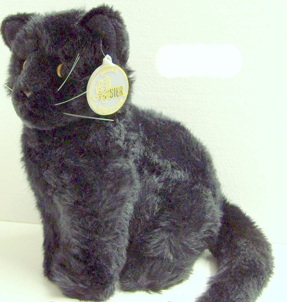 Förster Stofftiere 3378 Katze schwarz sitzend klein 20cm