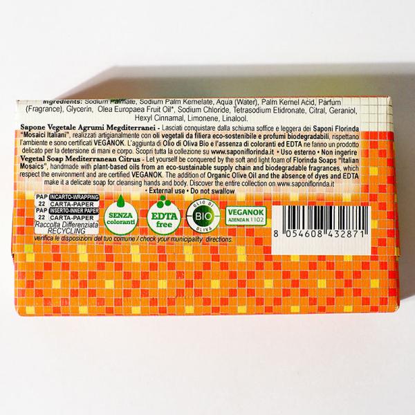 Florinda Pflanzenseife Agrumi Mediterranei 200g aus Italien