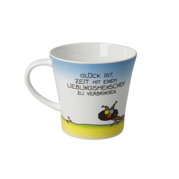 Coffee-/Tea Mug - Glück ist Zeit Bunt Wohnaccessoires Goebel 54101881