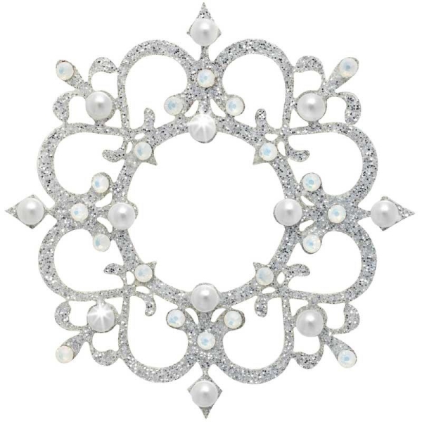 Rome 7 Silber-Perle 1016046DE Körperschmuck Swarovski Crystall Weiß Perle