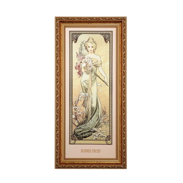 Frühling 1900 - Wandbild Bunt Alphonse Mucha Goebel 66508561