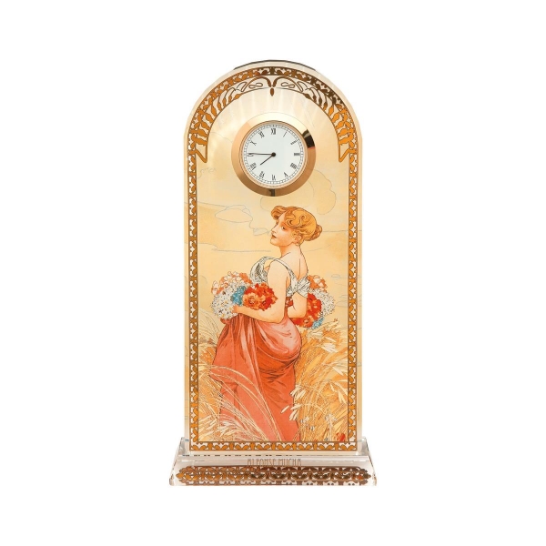 Sommer - Tischuhr Bunt Alphonse Mucha Goebel 66523251