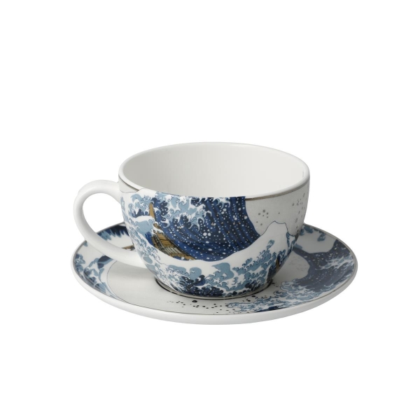 Die Welle - Tee-/Cappuccinotasse Bunt Katsushika Hokusai Goebel 67012521