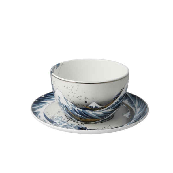 Die Welle - Tee-/Cappuccinotasse Bunt Katsushika Hokusai Goebel 67012521