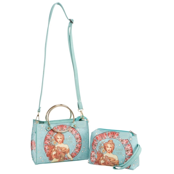 Frühling - Handtasche Bunt Alphonse Mucha Goebel 67060811