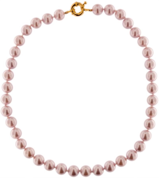 Perlmutt Rosé Kette 46cm, ca. 10mm Perlengröße Collier Halskette Mother-of-Pearl MOP01