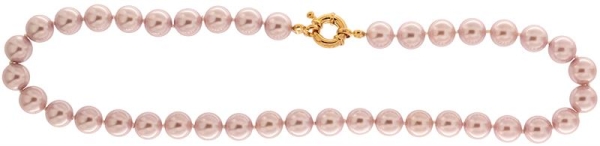 Perlmutt Rosé Kette 46cm, ca. 10mm Perlengröße Collier Halskette Mother-of-Pearl MOP01