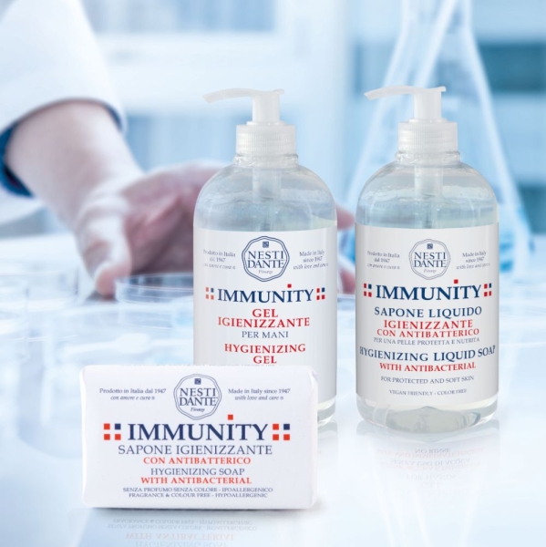 Nesti Dante Immunity 150 Gramm Desinfektionsseife mit antibakteriellem Wirkstoff Vegan ND4050