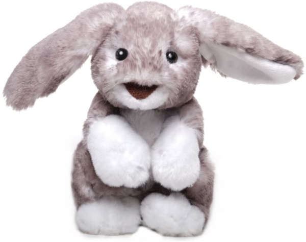 Inware 7630 - Kuscheltier Hase Orli, grau/meliert, 19 cm, sitzend, Schmusetier