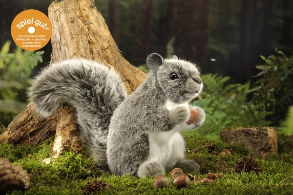 Kösener Eichhörnchen Hörnchen grau stehend 18 cm 7370 Plüschtier Kuscheltier Stofftier Plüsch