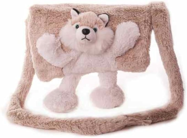 Inware Kindermuff super-flauschig mit Tiermotiv - Husky (23 x 20 cm)