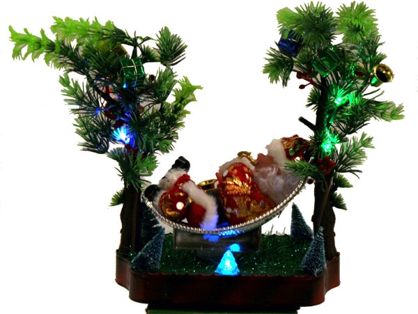 Weihnachtsmann 35cm Santa Claus Nikolaus Musik Schaukel bewegt sich NEU