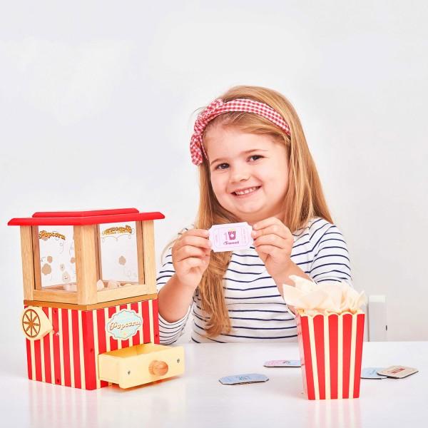 Le Toy Van  Honeybake Rollenspiel Retro-Popcornmaschine aus Holz für Kinder | Rollenspiel Kino, Küche oder Filme