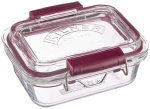 Kilner Frischhaltedose aus Borosilikatglas mit auslaufsicherem Clipverschluss-System, BPA-frei, backofen- und mikrowellenfest, 350 ml, Maße: 14,5 x 12,5 x 7 cm 0025.828