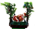 Weihnachtsmann 35cm Santa Claus Nikolaus Musik Schaukel bewegt sich NEU