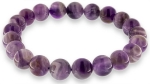 Amethyst Armband mit 10mm Amethyst Perlen auf doppelten Gummiband AR001