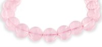 Rosenquarz Armband mit 10mm Rosenquarz Perlen auf doppelten Gummiband AR004