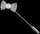 Anstecknadel Brosche Fliege silberfarben mit einer Perle und vielen weissen Strass Steinen BR034