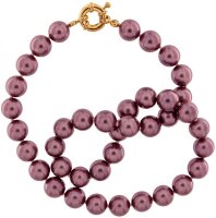 Perlmutt Violett Kette 46cm, ca. 10mm...