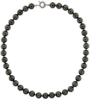 Perlmutt Anthrazit Grau Kette 46cm, ca. 10mm Perlengröße Collier Halskette Mother-of-Pearl MOP06