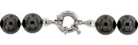 Perlmutt Anthrazit Grau Kette 46cm, ca. 10mm Perlengröße Collier Halskette Mother-of-Pearl MOP06