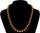 Perlmutt Gold Kette 46cm, ca. 10mm Perlengröße Collier Halskette Mother-of-Pearl MOP03