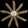 Brosche Seestern goldfarben mit einer Perle und vielen weissen Strass Steinen BR047