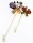Brosche Schmetterling goldfarben mit bunten Strass Steinen und Perlen BR005