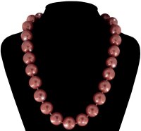 Perlmutt Kette Korallenrot 45cm ca.16mm Collier Halskette...