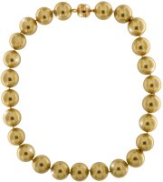 Perlmutt Kette Gold 45cm ca.16mm Collier Halskette...