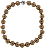 Perlmutt Kette Bronze 45cm ca.16mm Collier Halskette...