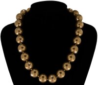 Perlmutt Kette Bronze 45cm ca.16mm Collier Halskette...